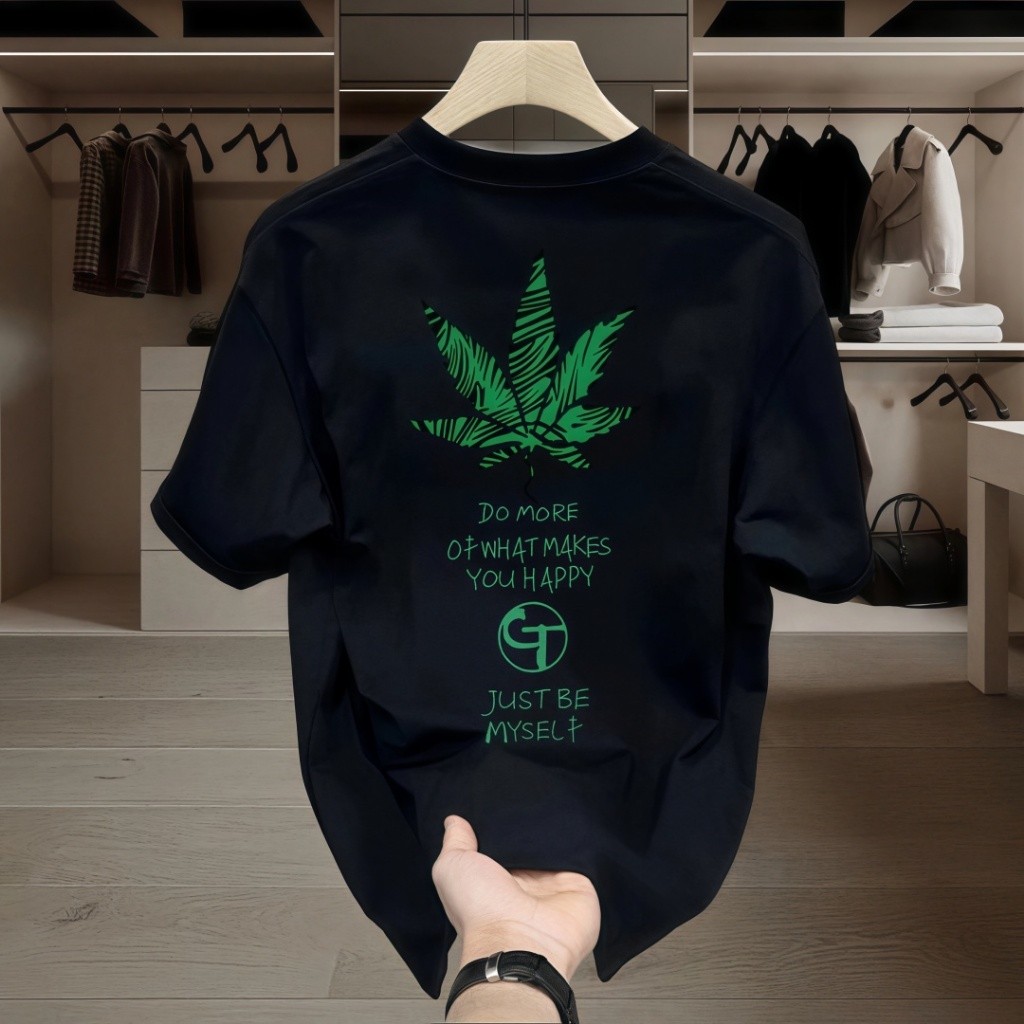 COD Kaos untuk olahraga pria dengan motif warna tunggal, gaya tren AS, yang berventilasi dengan baik