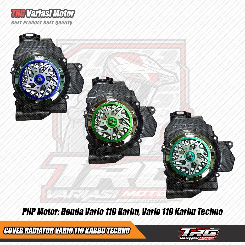 Cover Radiator Vario 110 Karbu Carbon WTP Tutup Radiator Vario 110 Karbu Set Spinner Spiderweb V1 Bi