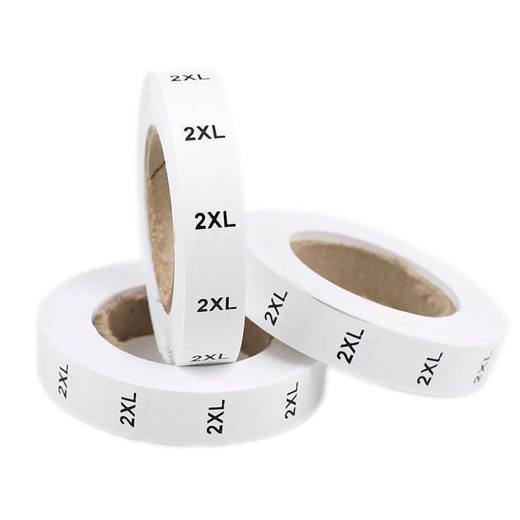 Label Size Bordir Angka Huruf Putih / Label Size Baju Bordir / Ukuran Baju Roll Pita Label