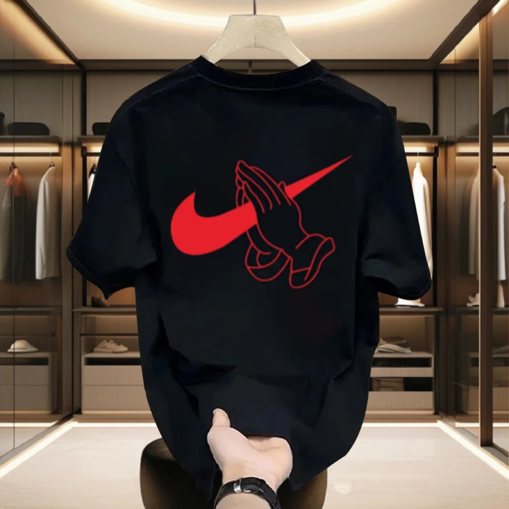 Kaos Wanita Oversize Kemeja Katun Hitam Polos  Lembut​ baju pria distro original 100% Uniqlo Pabrik 