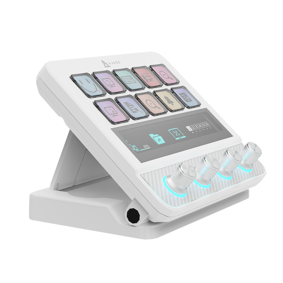 AJAZZ AKP05E PRO Wired Operating Visual Custom Keyboard 10 Buttons+ 4 Knobs with Shared Space Statio