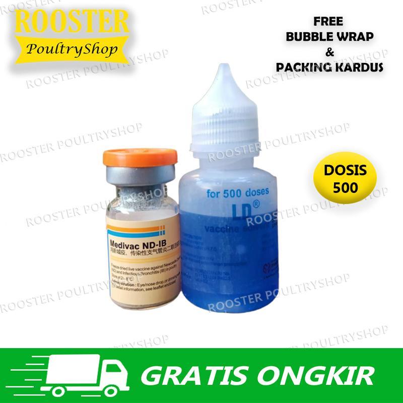 Vaksin Ayam Medivac ND IB untuk 500 ekor ayam 1 DUS ISI 10 BOTOL
