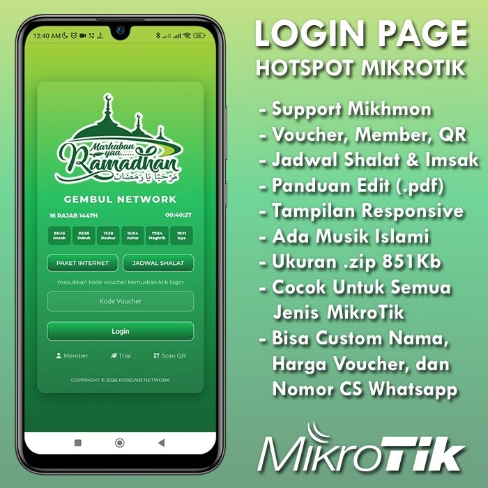 Tema Ramadhan - Template Login Page Hotspot MikroTik