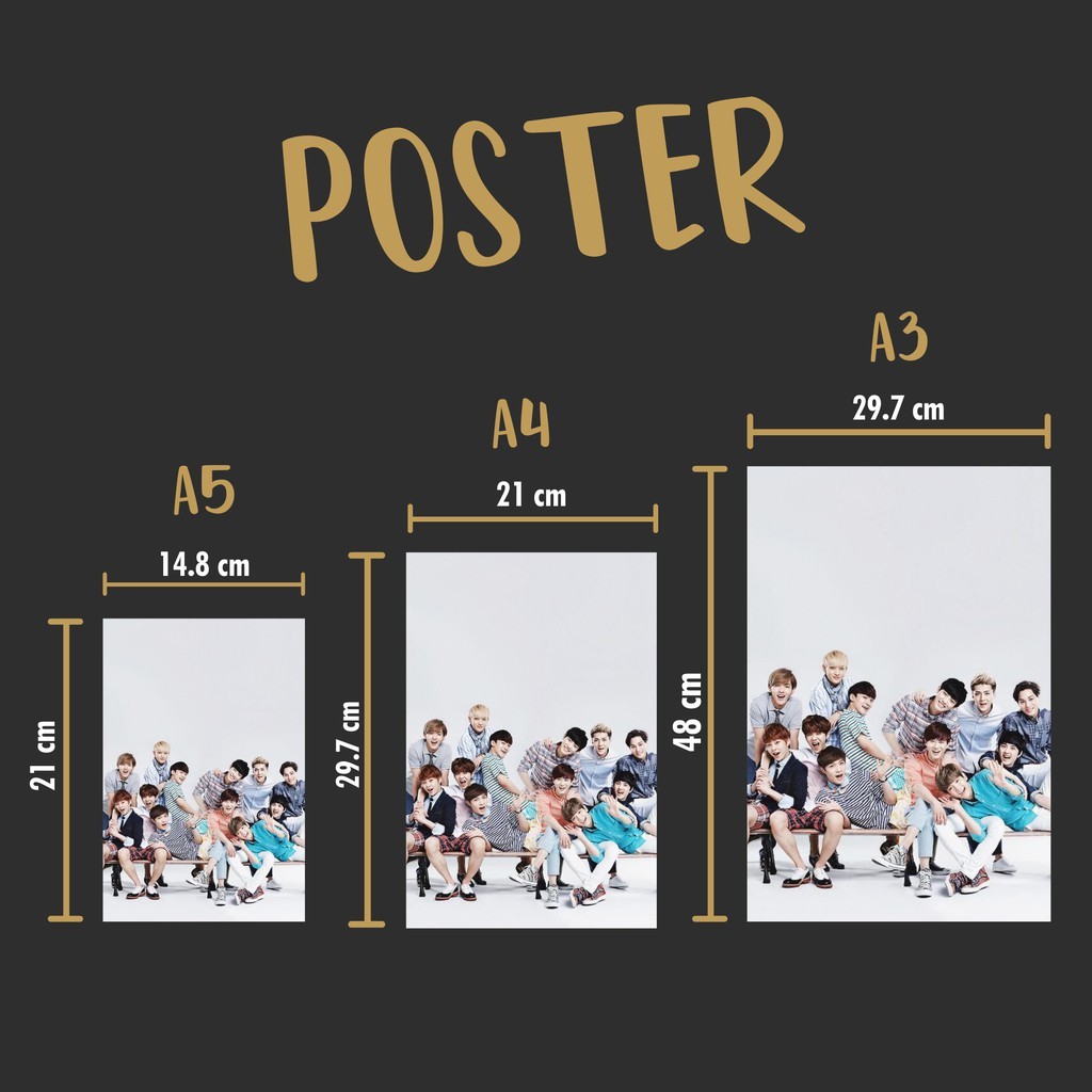 (A5) Cetak Poster Custom Murah KPOP Poster Dinding