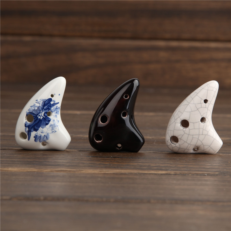 Ocarina 6 Hole Small Ocarina Soprano D Tone Beginner Ocarina Tourist Souvenir Teaching Ocarina Ceram