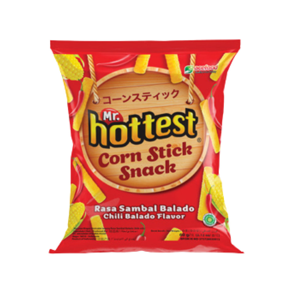 Mr. Hottest Snack Corn Stick Stick Balado 60 gr
