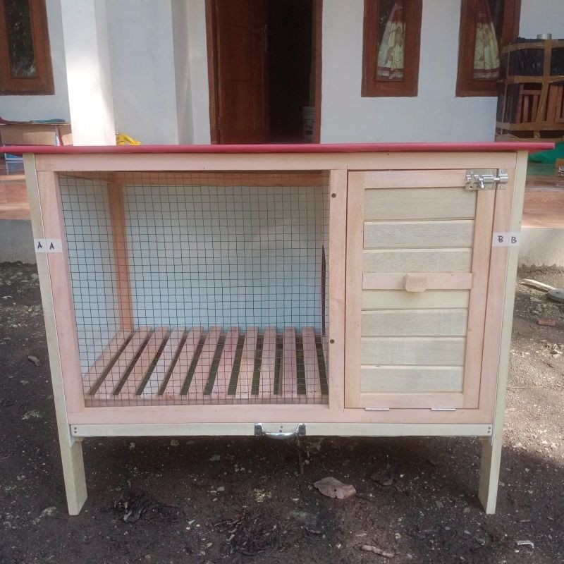Kandang Kelinci minimalis dari kayu Kandang Kelinci Hamster Rabbit Cage