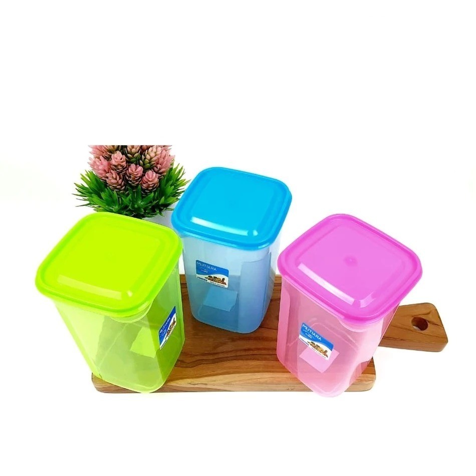Toples Bumbu Kotak 1000ML/Toples Segi plastik - kue - Permen - Gula