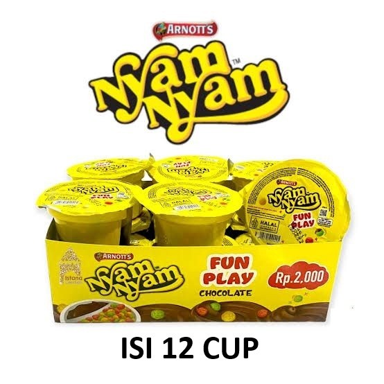 NYAM NYAM FUN PLAY CUP BOX 12 PCS NYAMNYAM CUP HALAL ARNOTTS