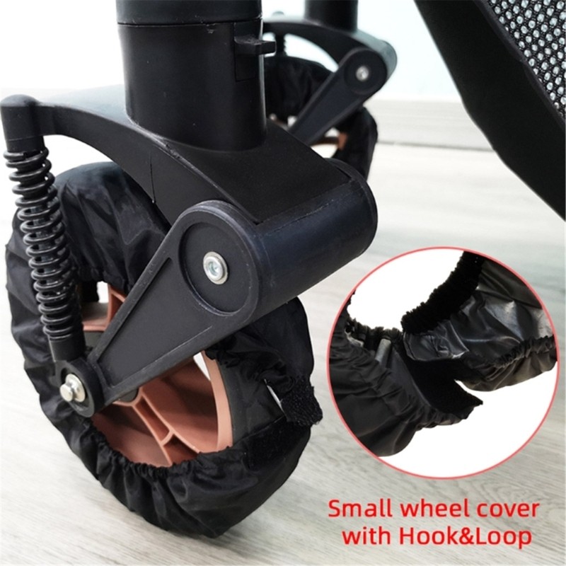 4Pcs Baby Strollers Wheel Cover Dustproof Wheelchair Tire Protectors Sleeve Case
