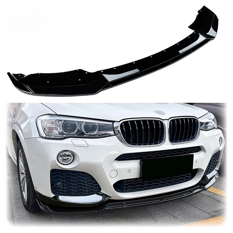 2014 To 2018 For X3 F25 X4 F26 LCI M Sport Car Front Bumper Spoiler Lip Lower Splitter Blade Plate T