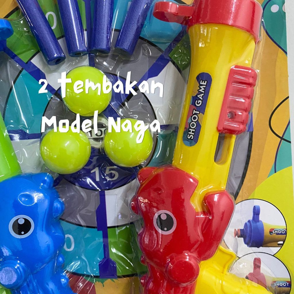Best Seller - Mainan Anak  Tembakan Shooting game Model Naga 2 jenis peluru softbullet ball bulat