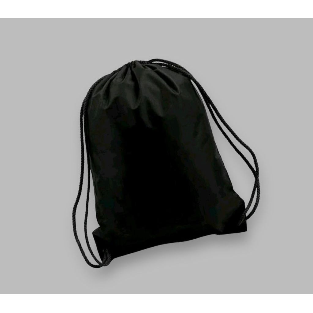 Brooklyn Tas Serut futsal hitam polos / tas perlengkapan olahraga / tas serut pria & wanita