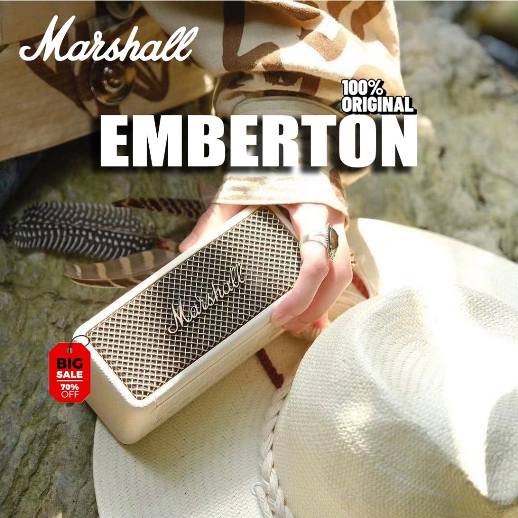 Marshall Emberton Bluetooth Portable Speake Original 100% Waterproof Speaker Laptop Garansi 1 tahun 