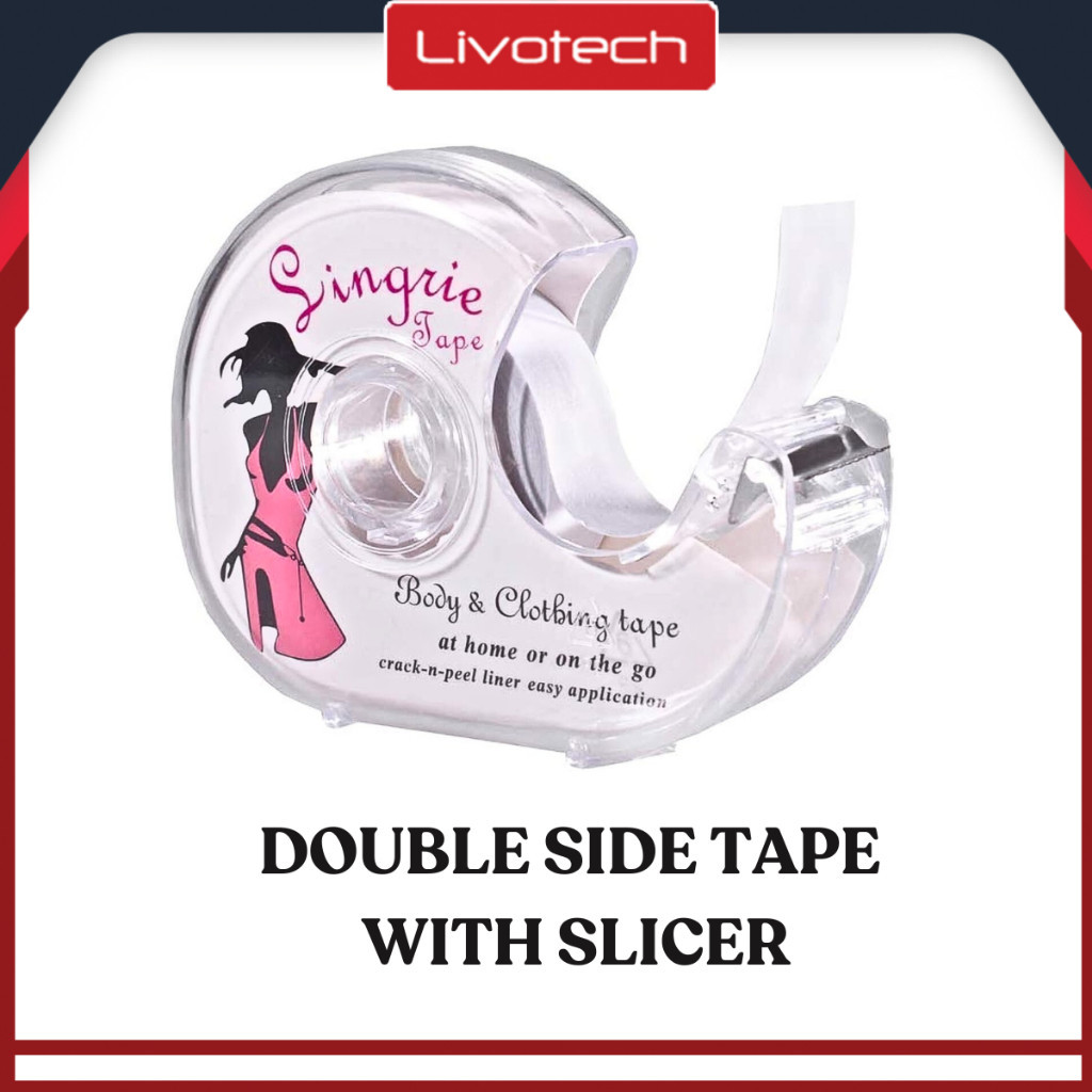 LIVO Roll Fashion Clothes Tape - Double Sided Adhesive Safe Body Bra Tape Wig Tape Tempelan dua sisi