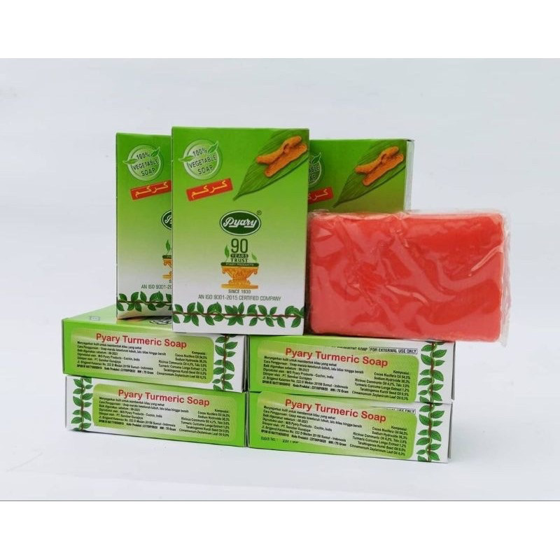 Sabun Arab Pyary Original Import Ayurvedic Turmeric Soap Pyary (Bisa Grosir)