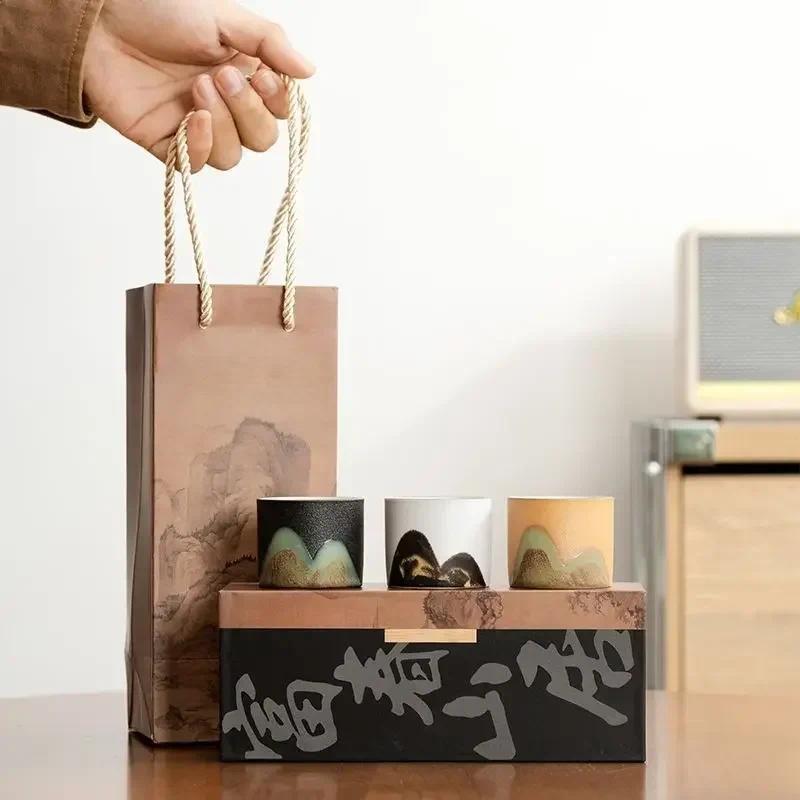 Tea Cup, Chinese Style Ceramic Retro Master Cup Single Cup Household Tea Cup Remote Mountain Tea Set