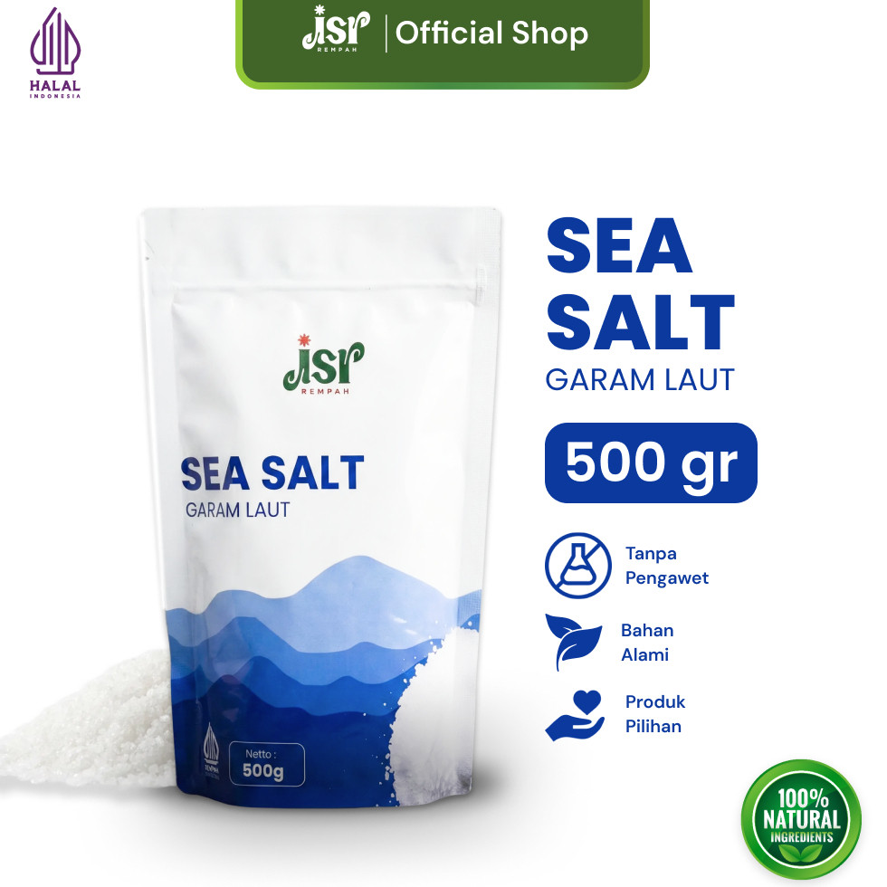 JSR REMPAH Sea Salt - Garam Laut Halus Garam Organik Garam Natural Garam Laut Murni Garam Sehat Gara