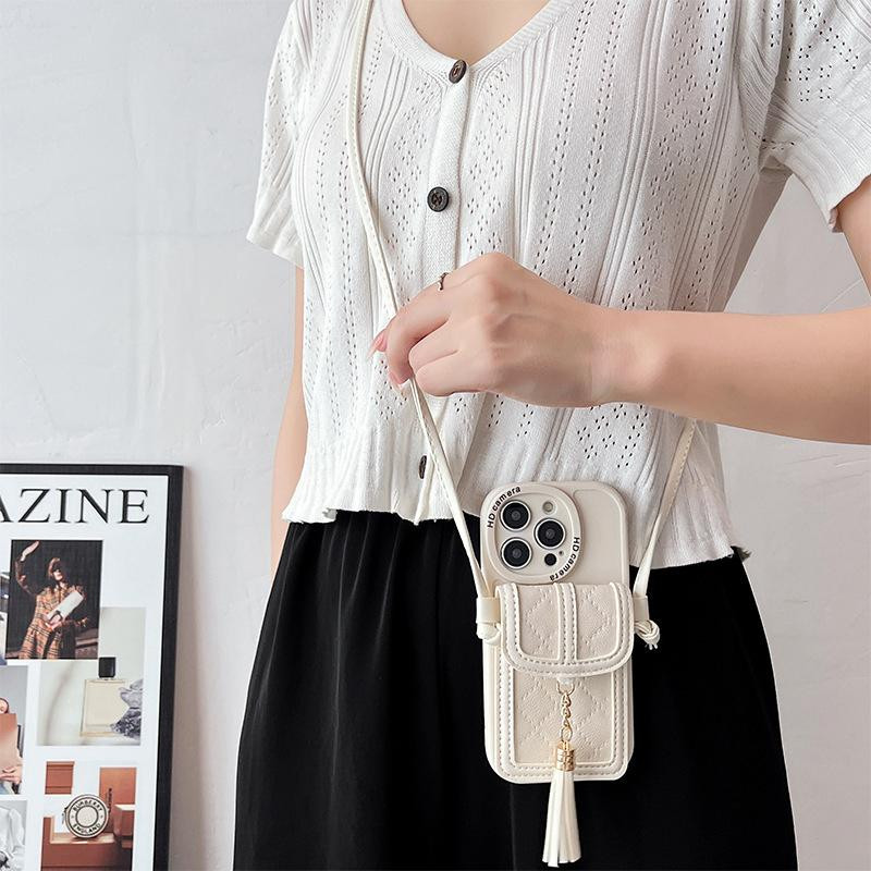 Case Tali Dompet Baru FJ16 for Iphone 6 6+ 6s+ 7 8 7+ 8+ X Xs 11 12 13 14 14+ 15 15+ 16 16+ Plus Pro