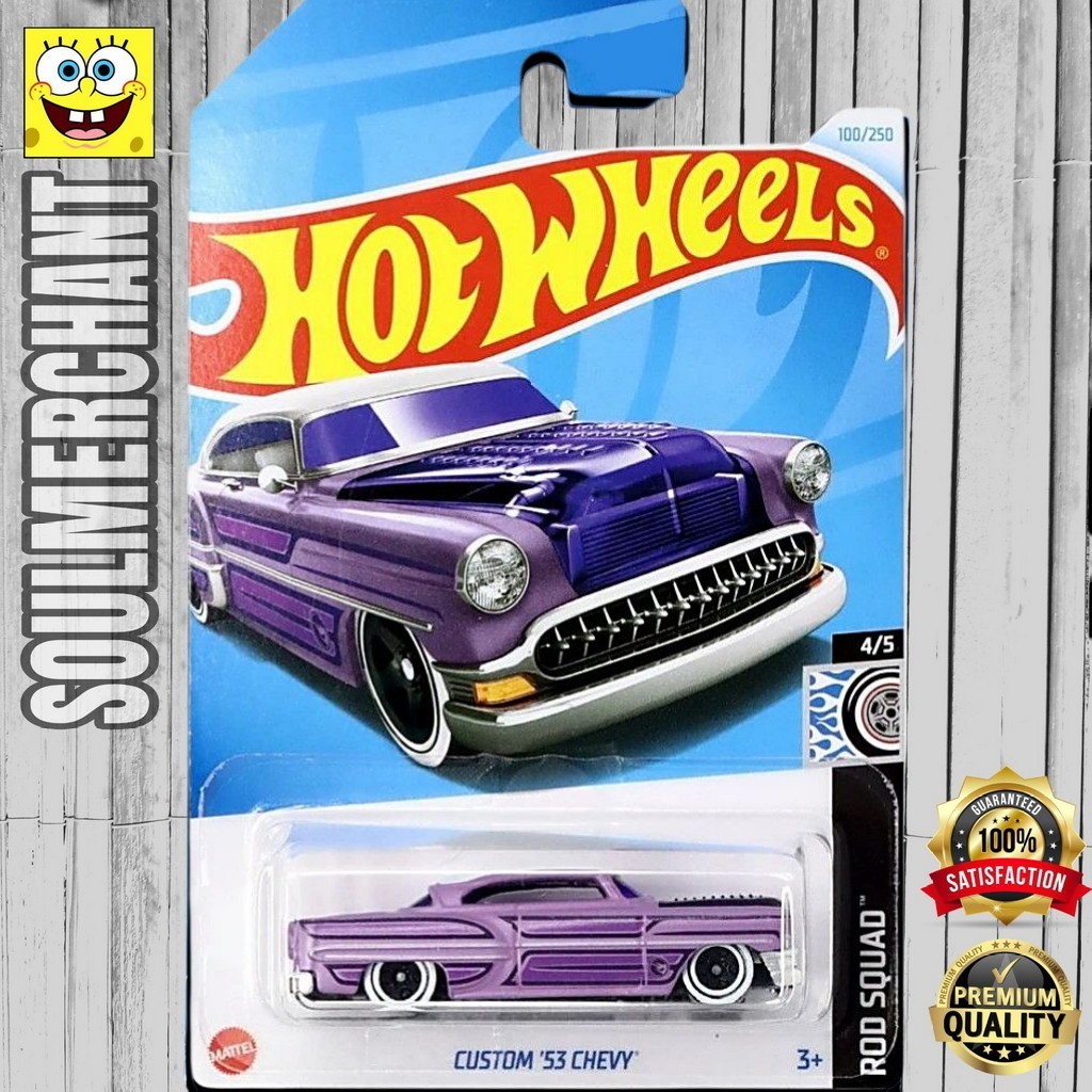 Hot Wheels Custom 53 Chevy Ungu Diecast Mobil Sedan Klasik