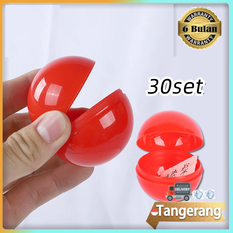 30set Bola Undian Bisa Dibuka 4CM / Bola Lotre / Bola Kosong / Mainan Bola Kosong
