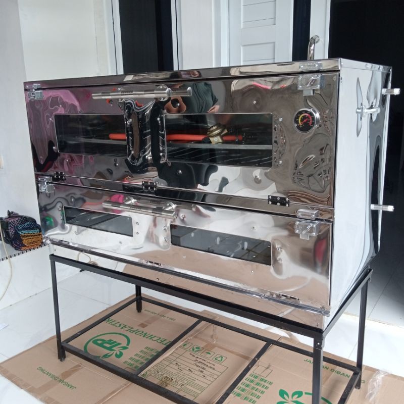 OVEN GAS PREMIUM BAHAN STAINLESS UKURAN 150x55x70 // OVEN PEMBUAT KUE BASAH DAN KERING//OVEN GAS BES