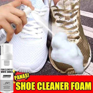 100 ML Busa pembersih sepatu Pembersih Sepatu Putih Dekontaminasi dan Pemutih Noda Kuning Pembersih 