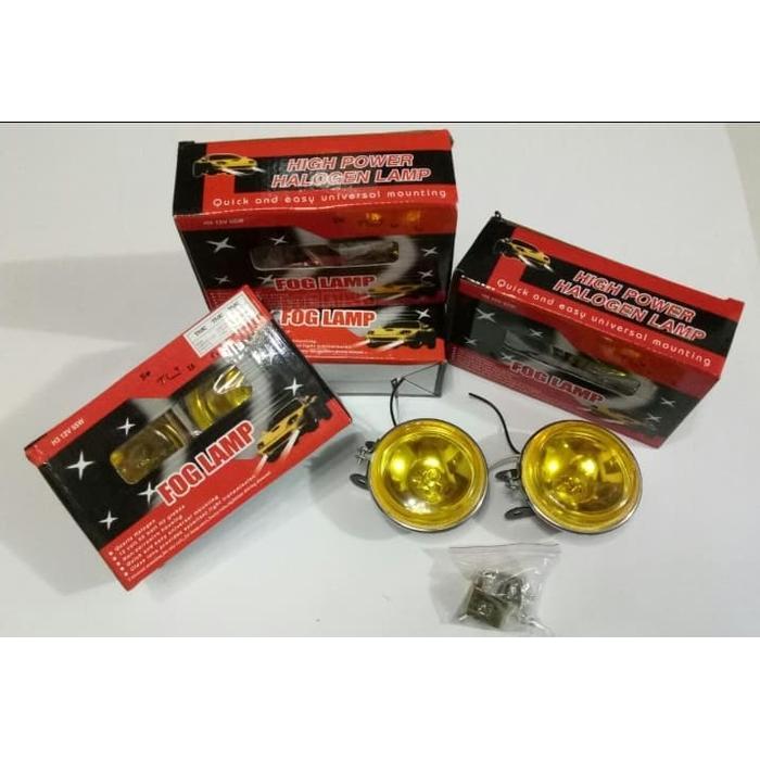 Lampu Sorot /Lampu Tembak/Fog Lamp Halogen 24V/100W H3 Bulat 3" Kuning Tertinggi