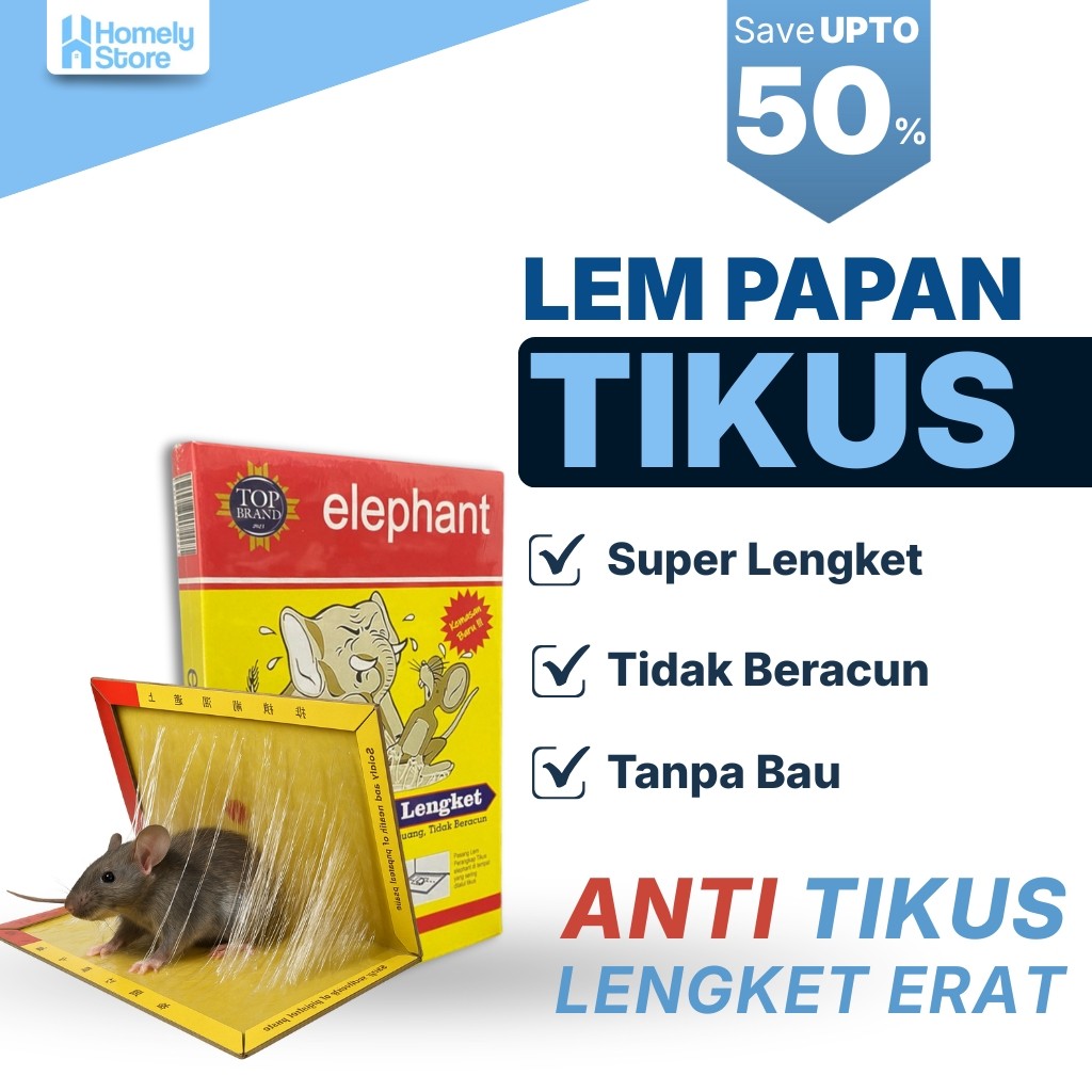 Lem Tikus Papan Cap Gajah Elephant - Lem Perangkap Tikus dan Hama