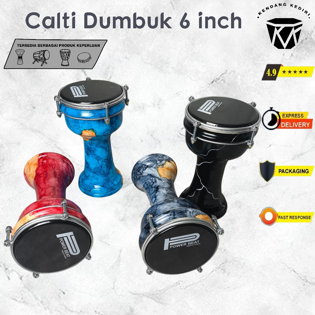 TERBAGUS Calti Darbuka Dumbuk Untuk Anak anak Motif Marmer Dan Abstrak ukuran 6 Inchi Kualitas Terba