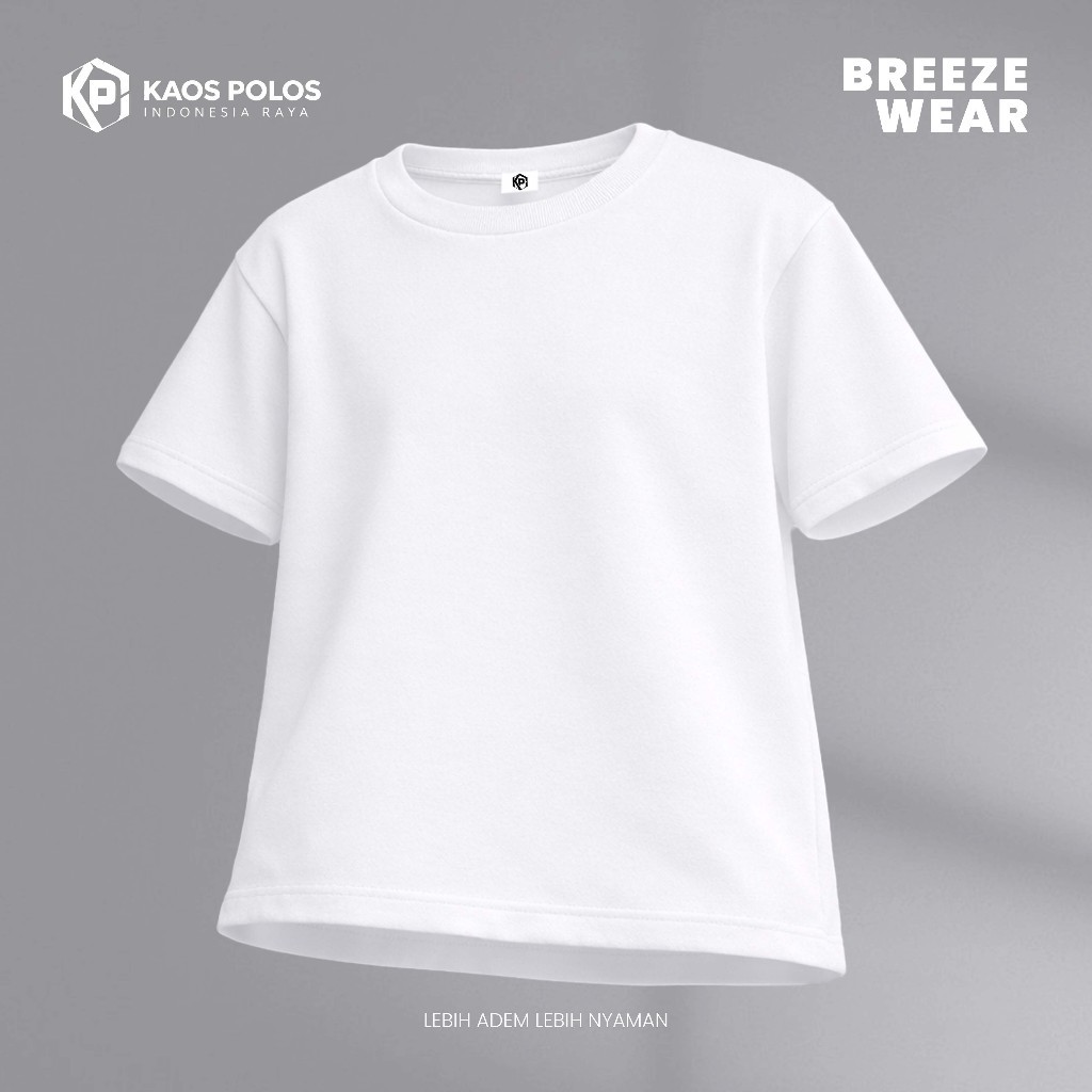 SabLok Breezewear T-shirt Cotton Premium 24s - SabLok PUTIH Pria Wanita