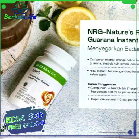 Teh Penambah Energi EXTRA PROMO HERBALIFE NRG Instant Tea Naturate's Raw Guarana Herbal Kesehatan Tu