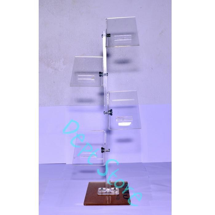 Display Sepatu Akrilik 4 Tingkat | Acrylic Mika Sepatu 4 Susun