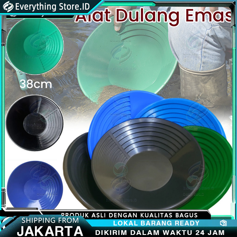 38cm Alat Gold Mining / Gold Panning Pan / Alat Dulang Saringan Emas/Pencari Pendulang Penyaring Men
