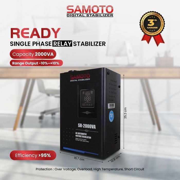 SR-2000 / 2000VA 1Phase RELAY STABILIZER SAMOTO
