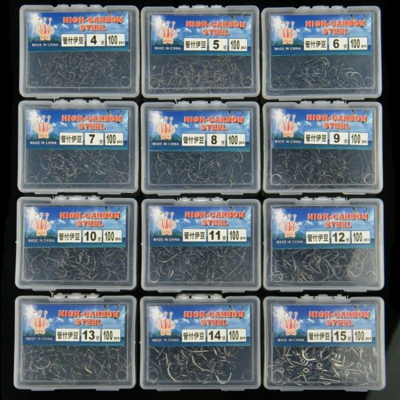 kail pancing high carbon steel 1 kotak isi 100pcs