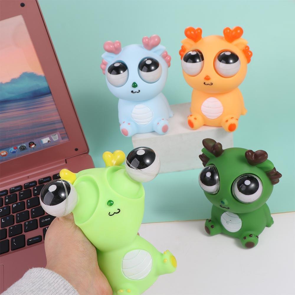 Tricky Simulation Dragon Burst Eye Dragon Squeeze Cartoon Animal Squeeze Ball Creative TPR Squeeze S