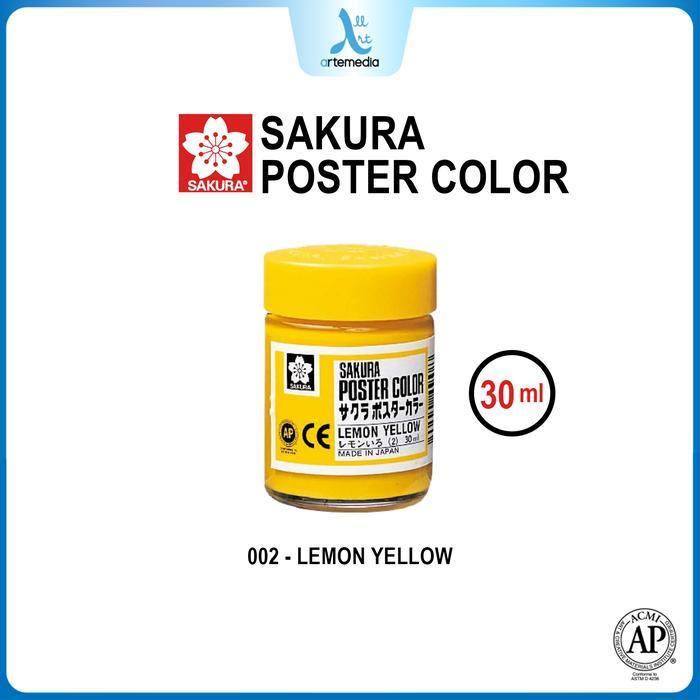 Klik Offie Sakura Poster Color Paint 30ml Waterbased Cat Poster - LEMON YELLOW