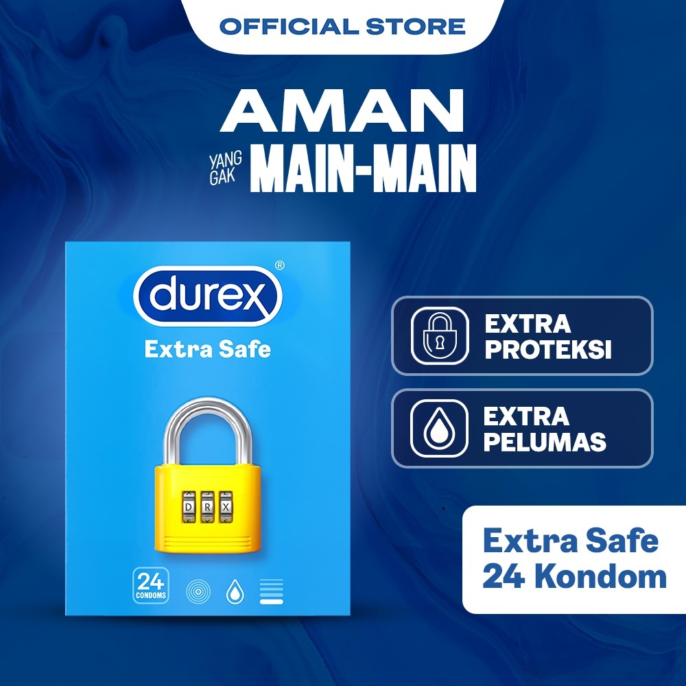Durex Extra Safe Kondom Tebal Pria Lebih Aman 24s - Condom