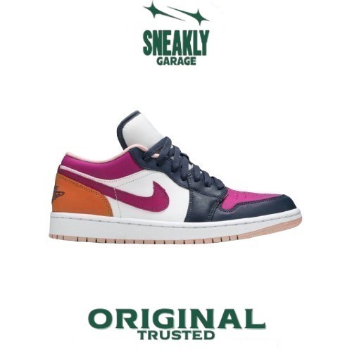 Sepatu Nike Jordan 1 Low Mismetched Purple Magenta  Sneakers Unisex