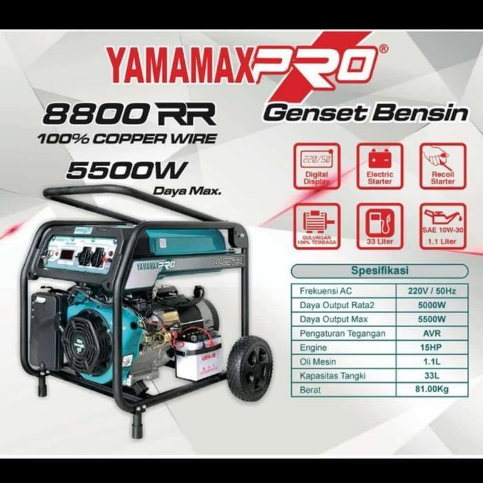 Genset YAMAMAX 8800 stater YAMAMAX PRO 8800 avr keluar 5000