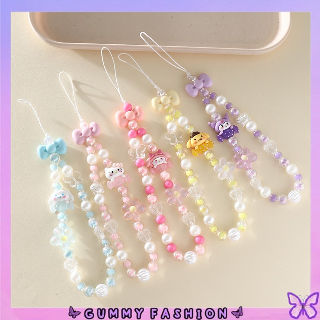 •KEDAI SALSA• GT2127 Gantungan Hp Tas Kunci Hiasan Phone Strap Beads Charm Bracelet Liontin Keychain