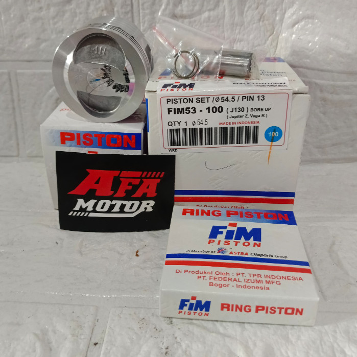 PISTON FIM53 BORE UP  JUPITER Z VEGA R  BEAT SCOOPY KARBU BEAT FI SCOOPY FI VARIO 125 PIN 13  (54.5)