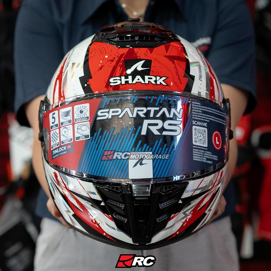 Helm Motor Full Face - SPARTAN RS Hibolt Black Red Chrome