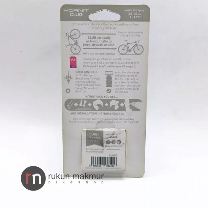 HORNIT CLUG Bike Display Rack For Road Tire 23 - 32 mm - Bicycle Wall Hanger - Gantungan Rak Hanger 