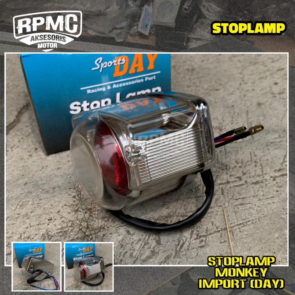 STOPLAMP LAMPU BELAKANG DAY TAKEGAWA MODEL MONKEY IMPORT SET LAMPU LED COVER CNC STOP BELAKANG CB ST