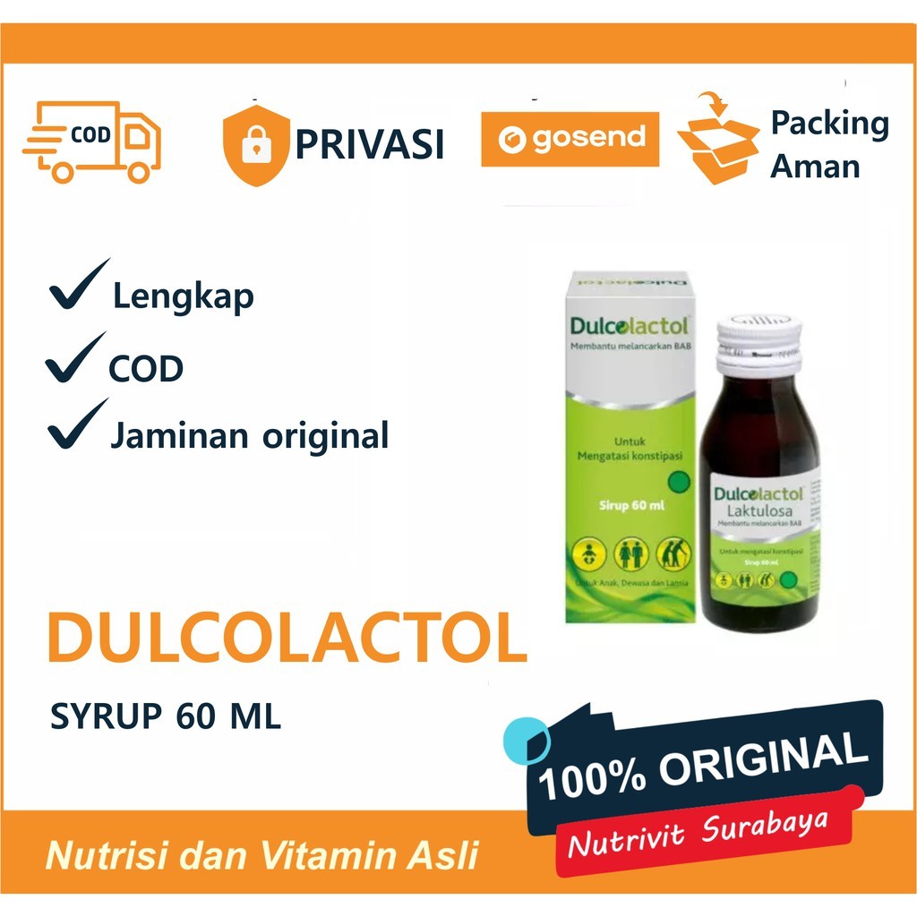 DULCOLACTOL SYRUP 60ML | SUSAH BAB UNTUK BAYI DAN ANAK