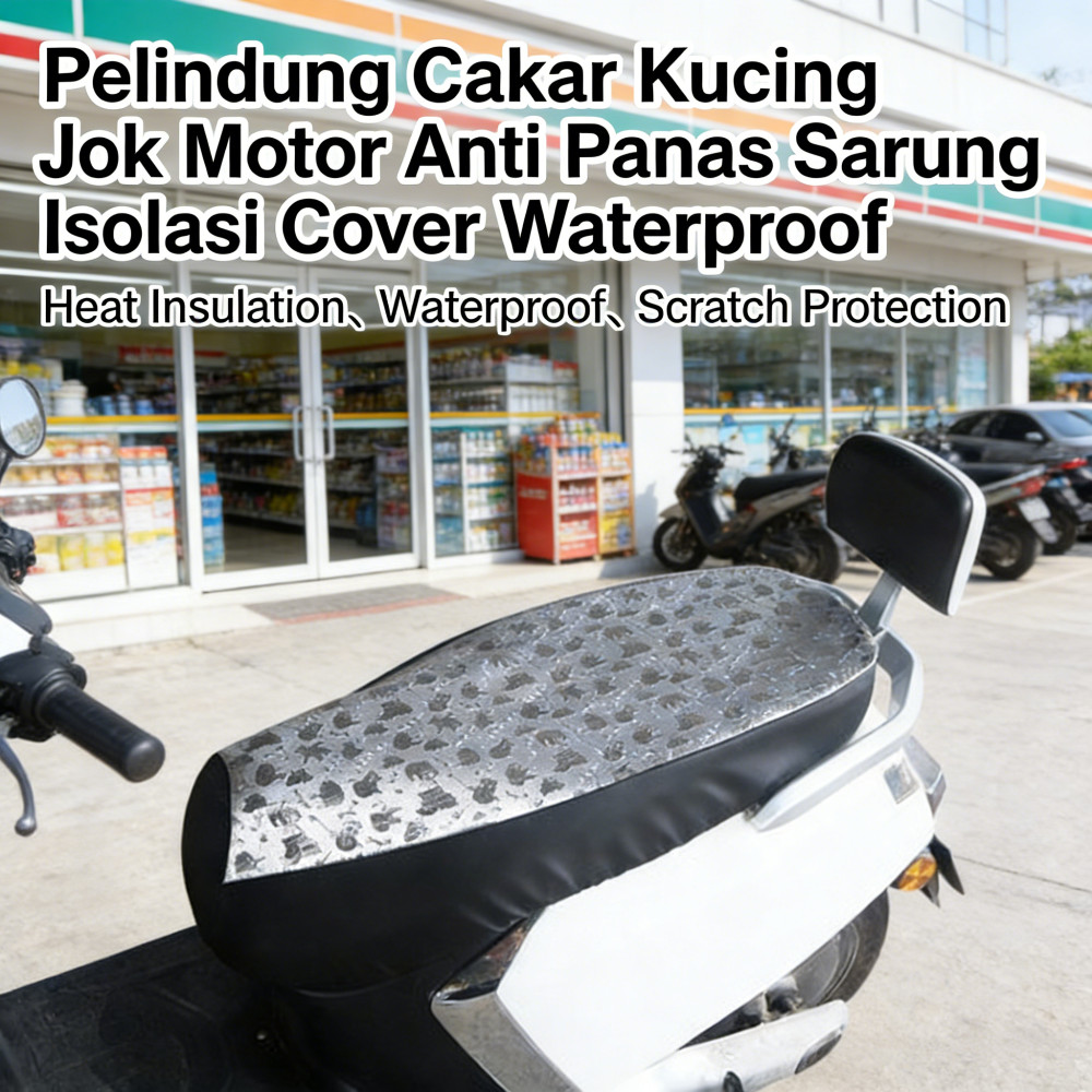 Sarung Jok Motor Cover Isolasi Panas Kucing Anti Cakar Jok Motor Pelindung Waterproof