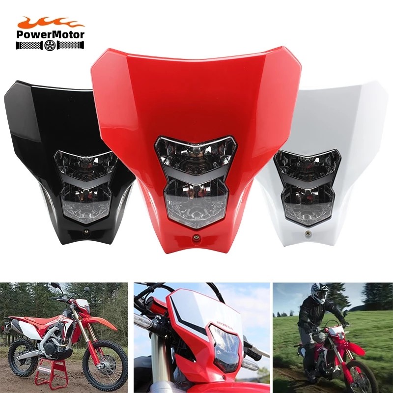 untuk Lampu Depan Honda CRF 450 Sepeda Motor Motocross Enduro Fairing Plate Aksesoris Lampu Depan Mo