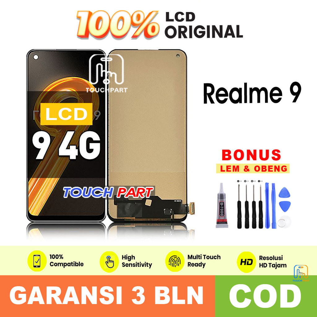 Lcd Realme 9 4g Original Touchscreen Fullset ori asli COD